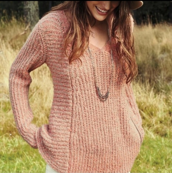 ANTHROPOLOGIE Moth Zipped Pullover Pink Sweater EUC sz M - Picture 2 of 8